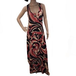 Junior Racerback Printed Maxi Dress